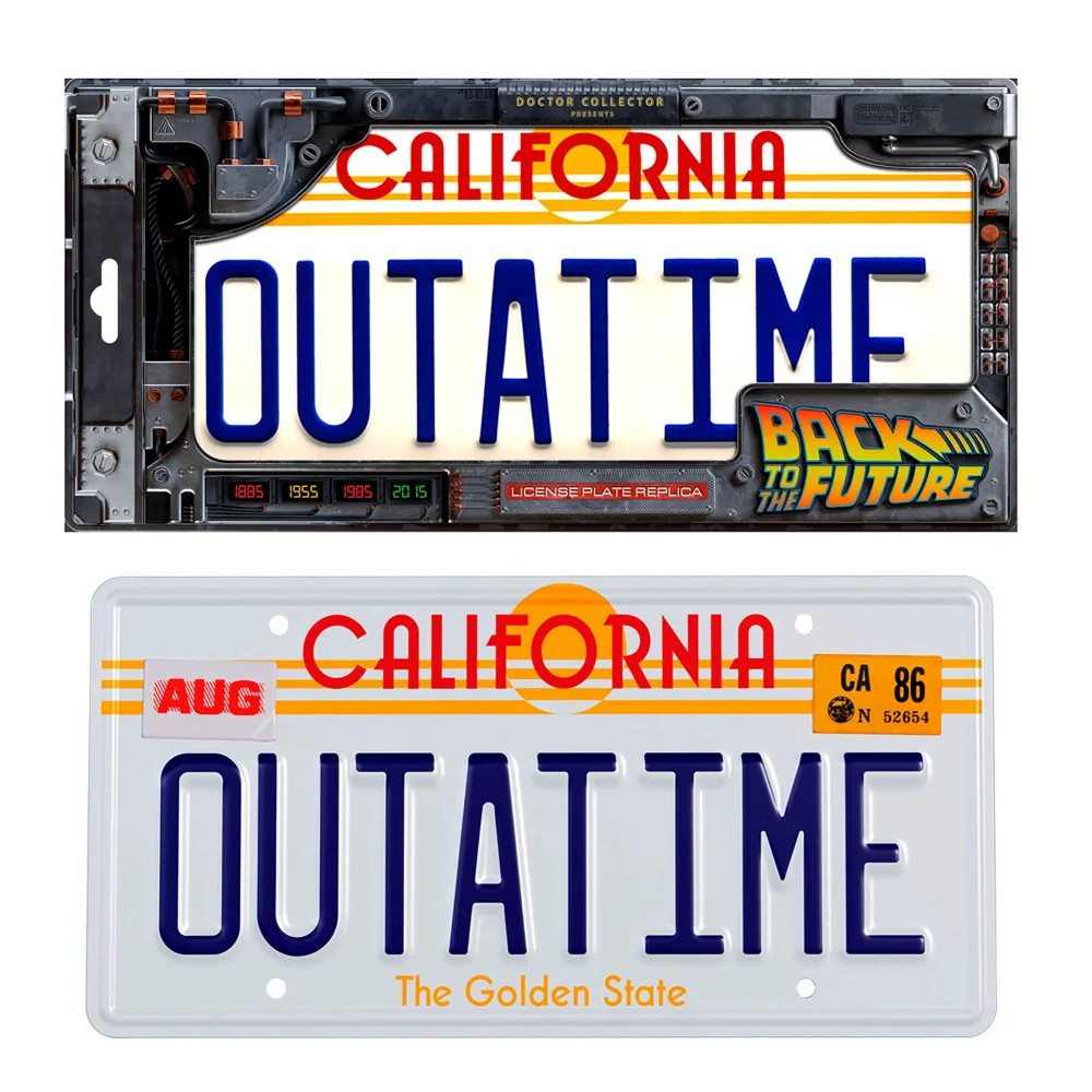 Doctor Collector Back to the Future Outatime Nummerplaat Replica Afbeelding 1