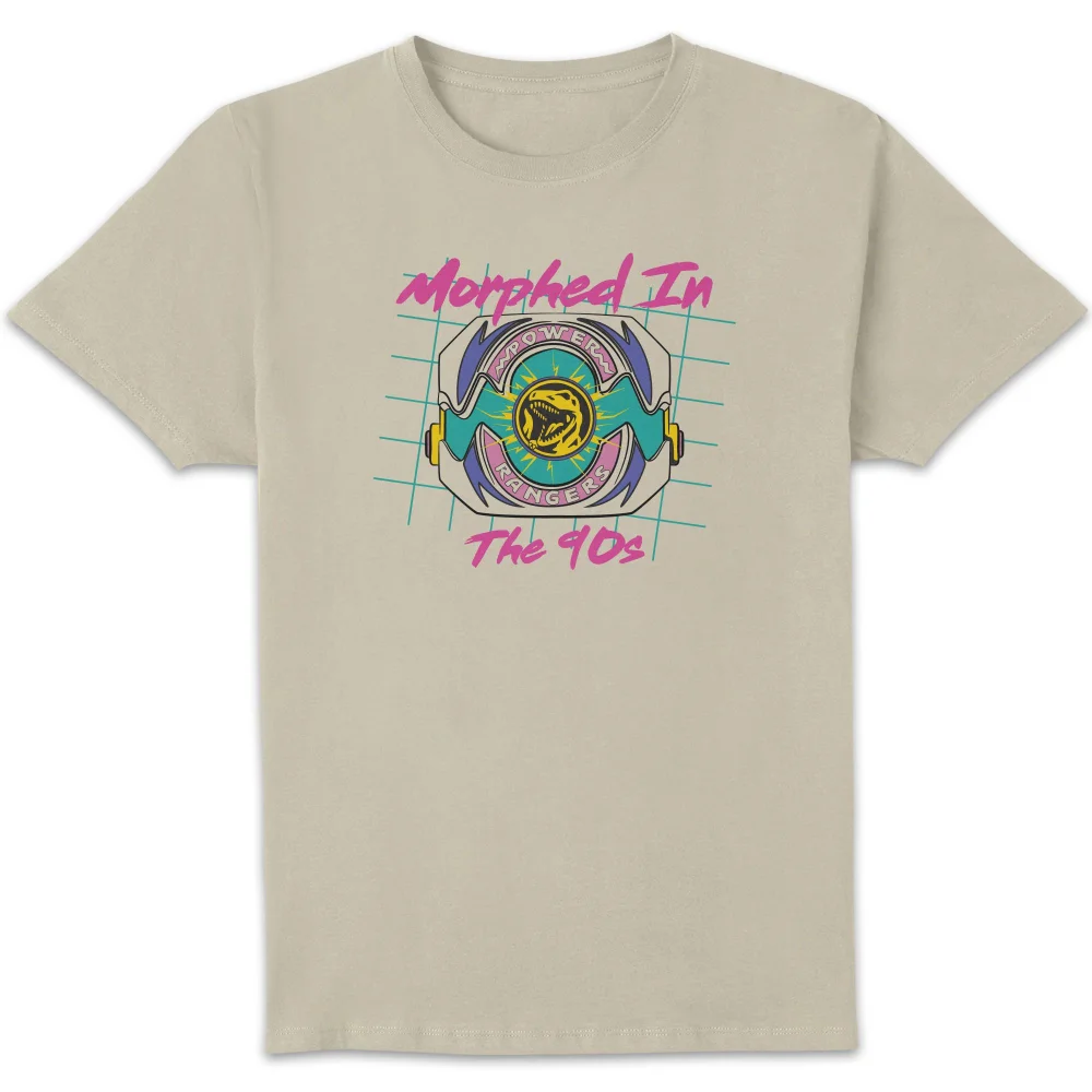 Power Rangers Morphed Into 90's Unisex T-Shirt - Wit Vintage Wash - M - White Vintage Wash Afbeelding 1
