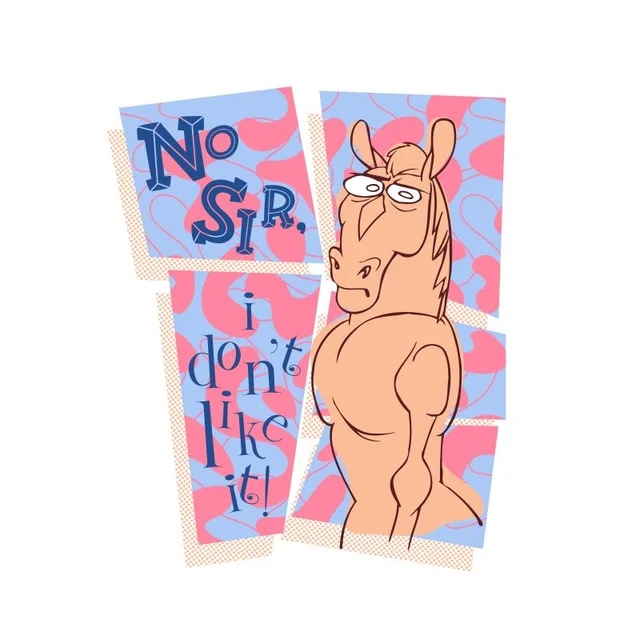 Ren & Stimpy No Sir I Don't Like It! Men's T-Shirt - Wit