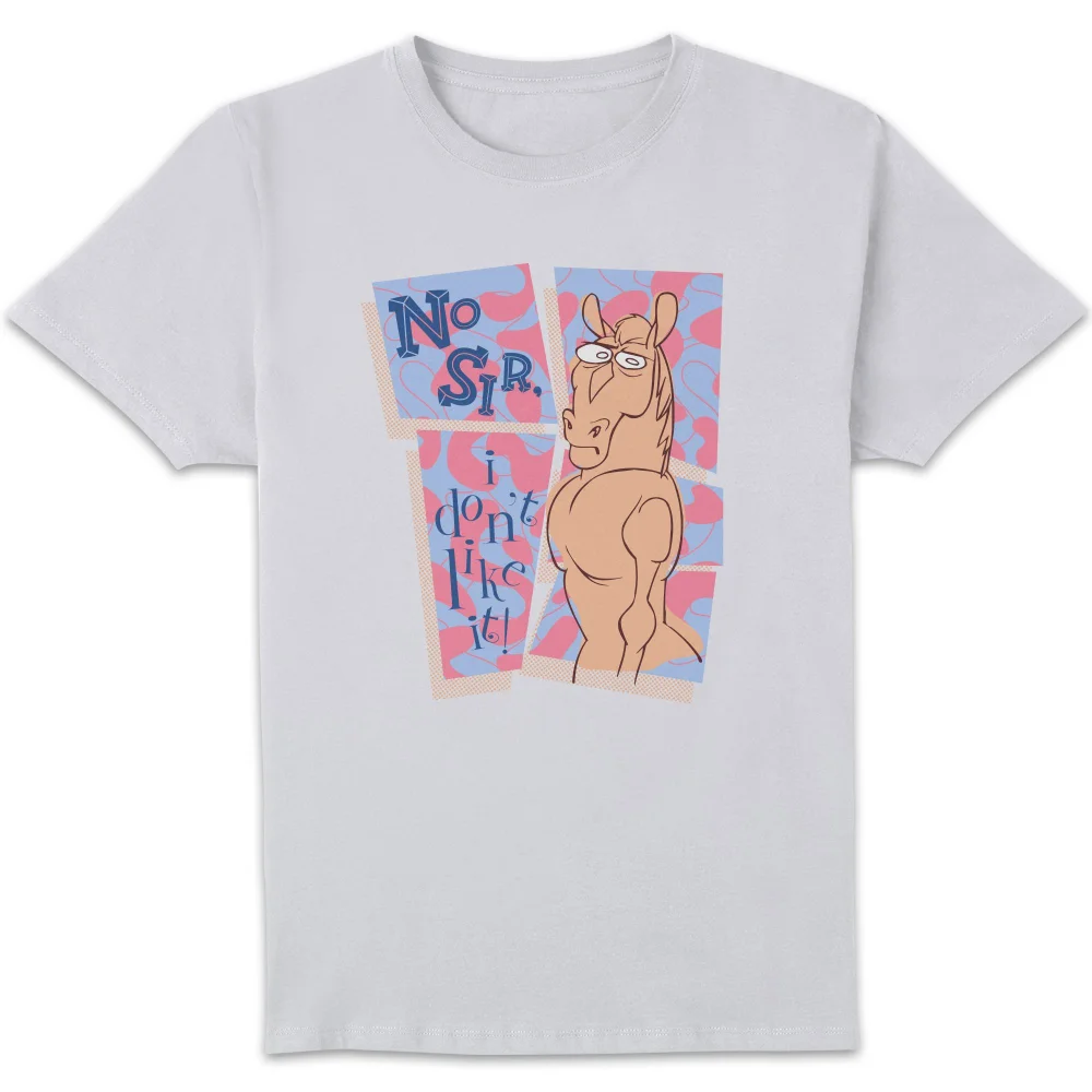 Ren & Stimpy No Sir I Don't Like It! Men's T-Shirt - Wit - S Afbeelding 1