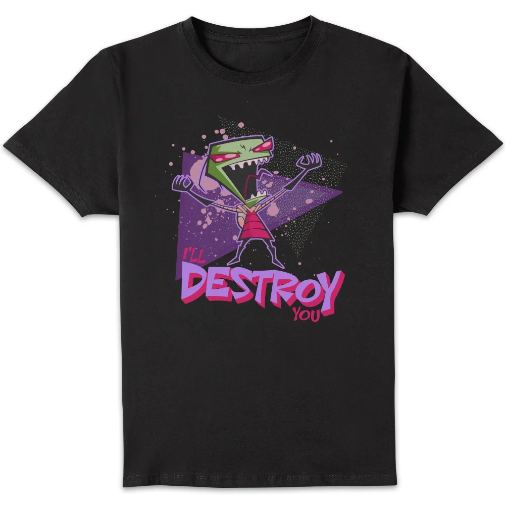 Invader Zim I'll Destroy You Men's T-Shirt - Zwart - S Afbeelding 1