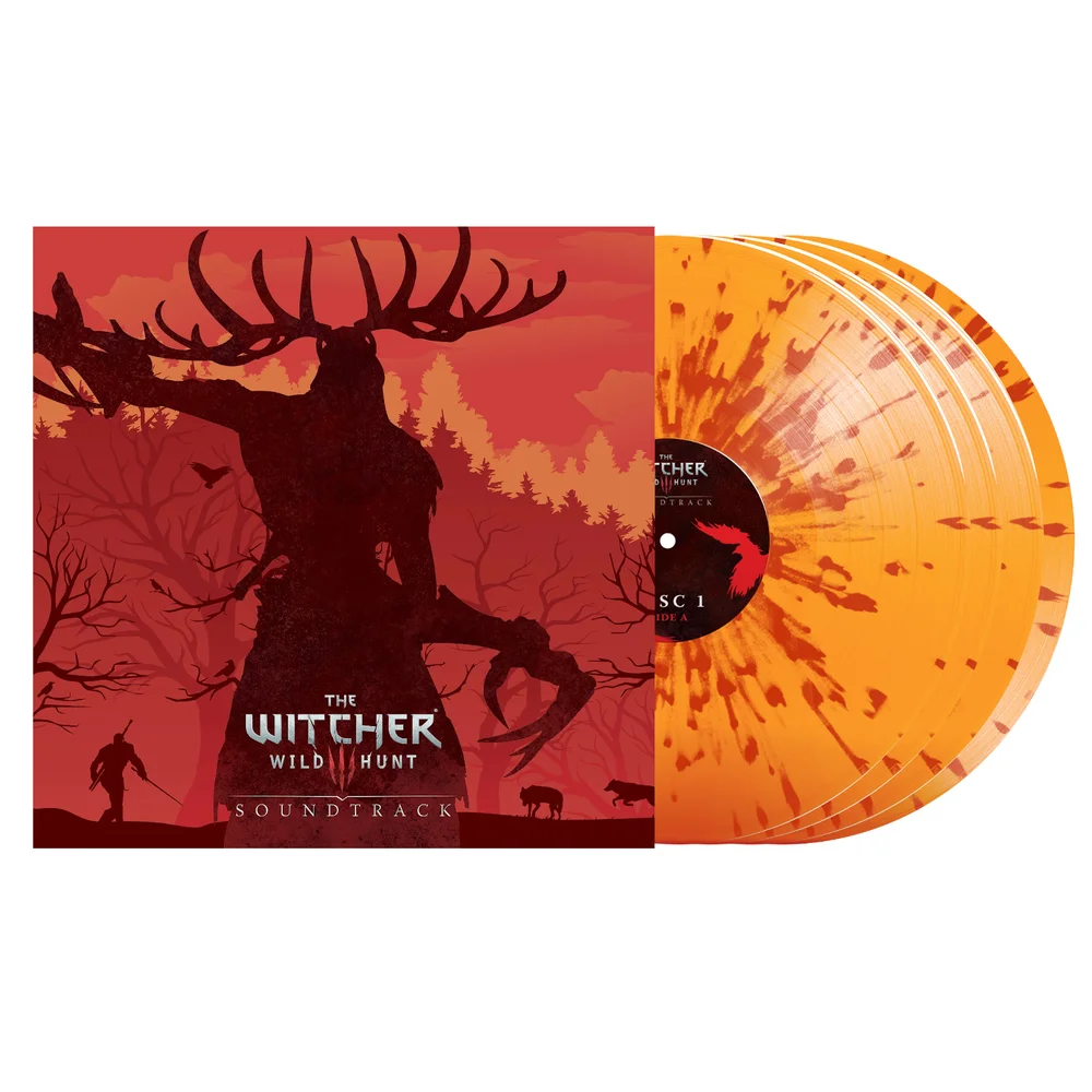 The Witcher 3: Original Game Soundtrack Zavvi Exclusieve Kleuren 4LP Set Afbeelding 1