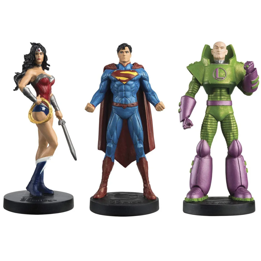 Eaglemoss DC Comics Masterpiece Collection Justice League (Superman, Wonder Woman, Lex Luthor) 3-Pack Statue Afbeelding 1
