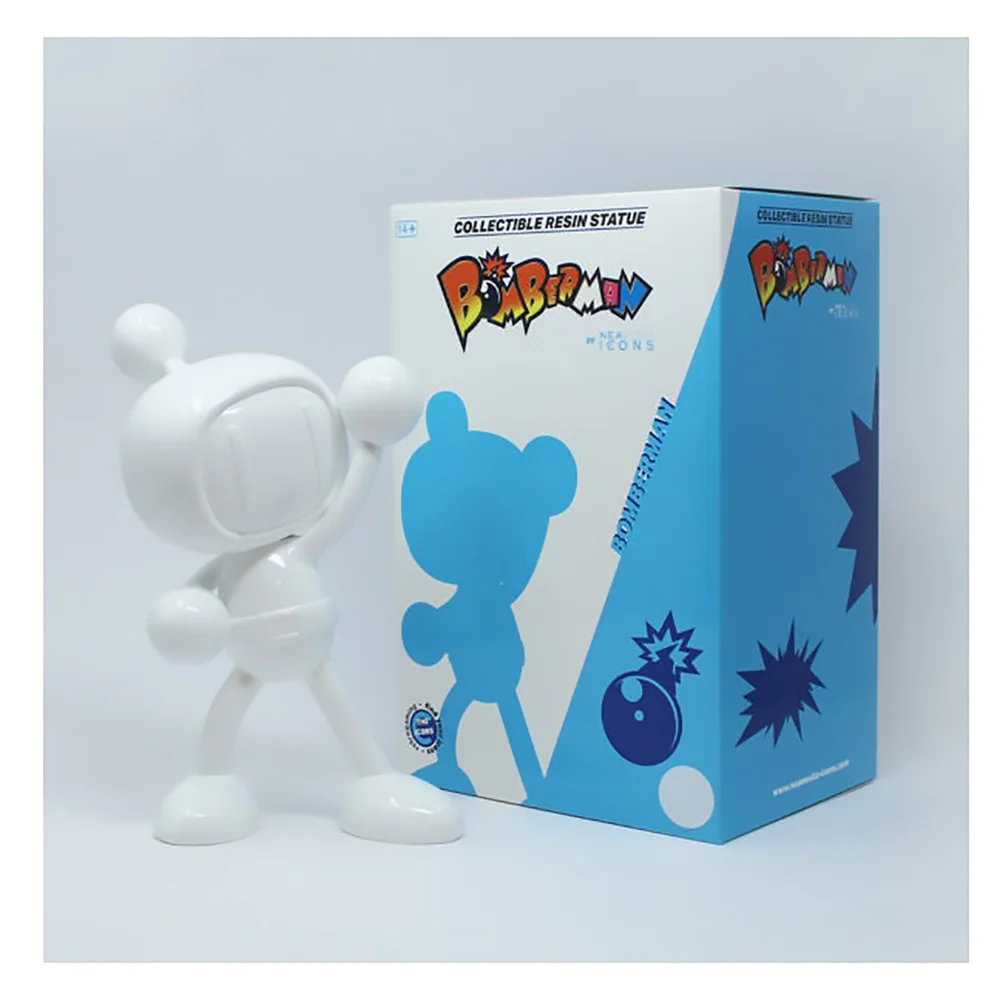 Iconen Bomberman 25cm Hars Beeldje - Wit Afbeelding 1