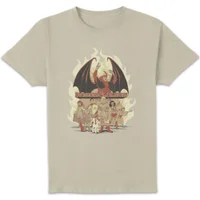 Dungeons & Dragons D&D Cartoon The Party Unisex T-Shirt - Wit Vintage Wash - undefined undefined