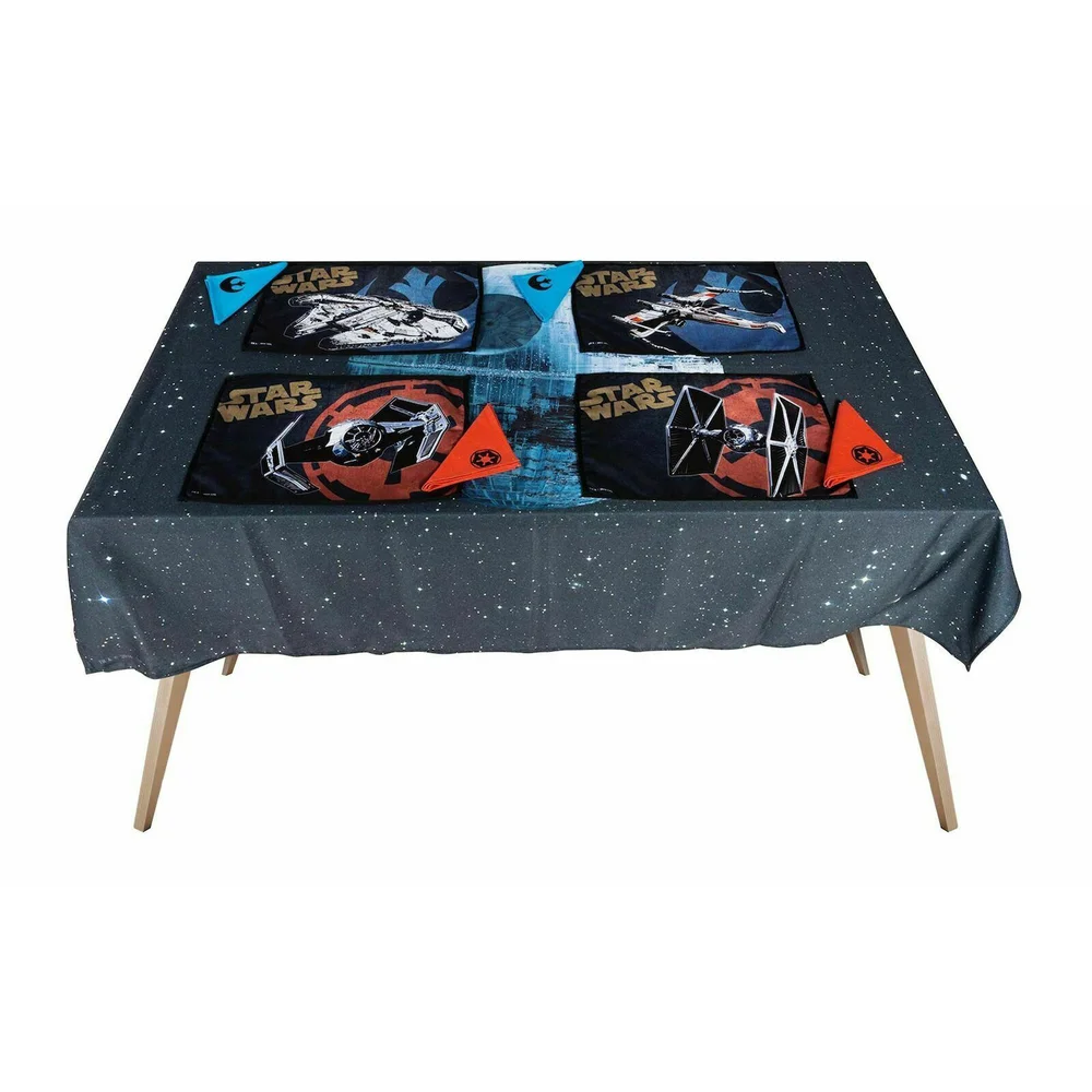 Death Star Star Wars stoffen tafelkleed set (inclusief 4 placemats en 4 servetten) Afbeelding 1