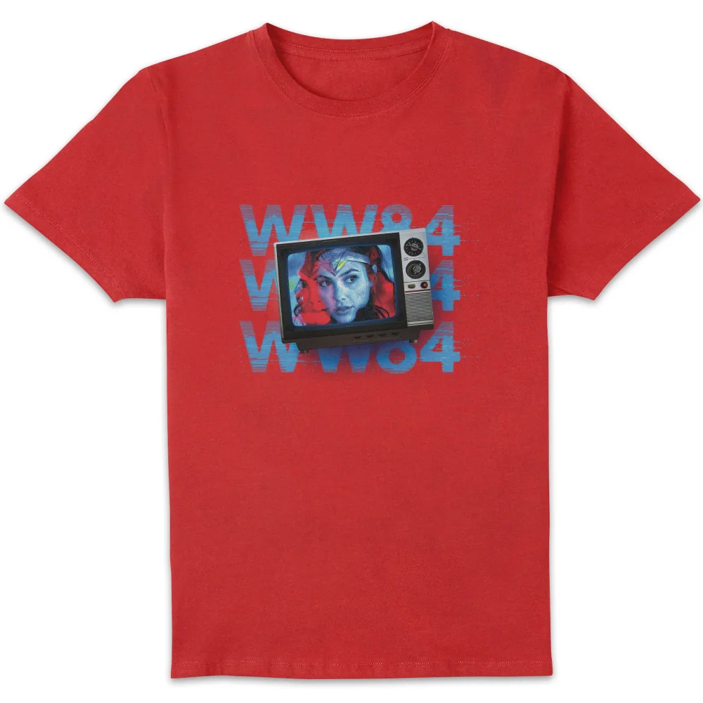 Wonder Woman WW84 Retro TV Men's T-Shirt - Rood - S Afbeelding 1