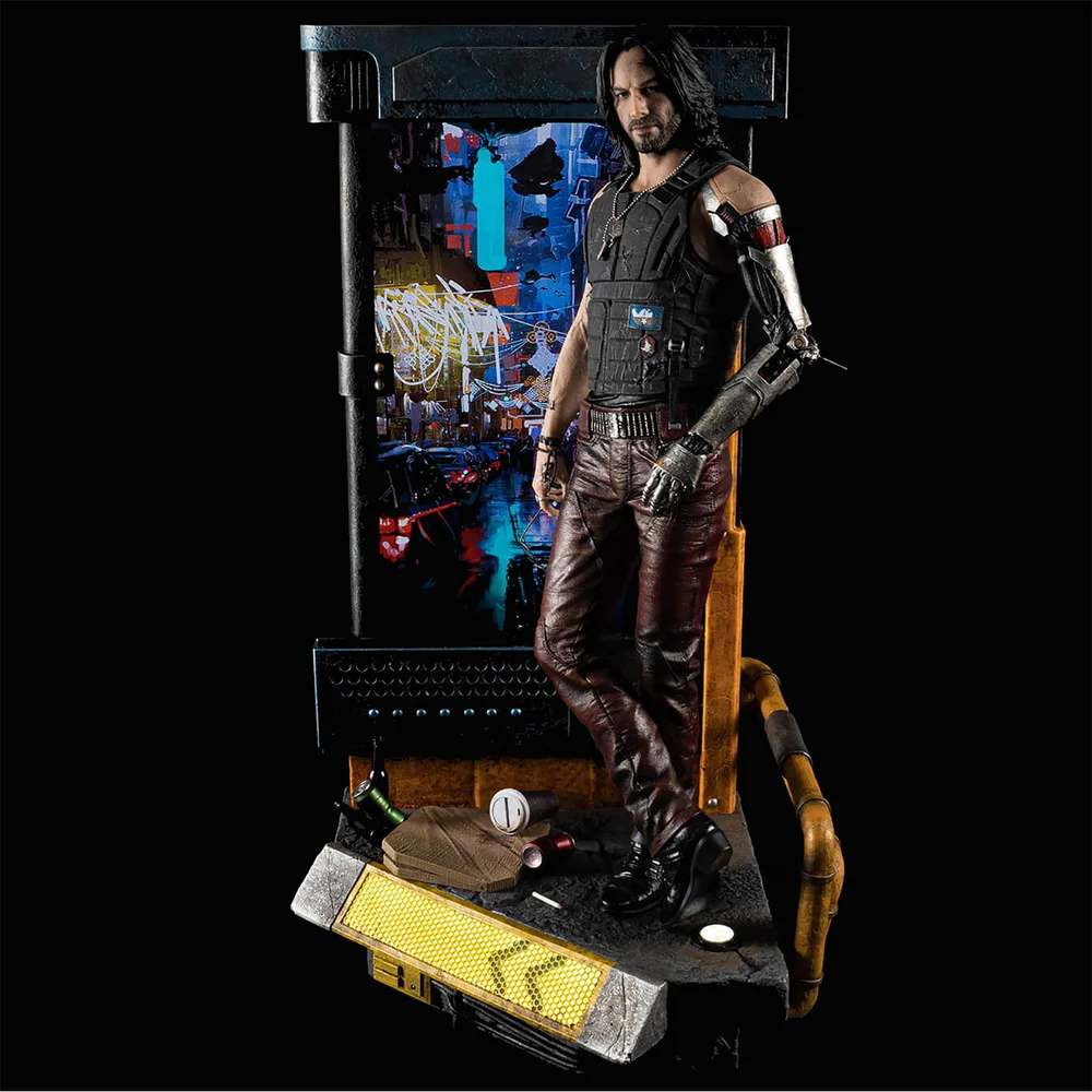 PureArts CyberPunk 2077 1/4 Scale Statue - Johnny Silverhand (Comes with LCD Screen and Inbuilt Stereo Speakers) Afbeelding 1