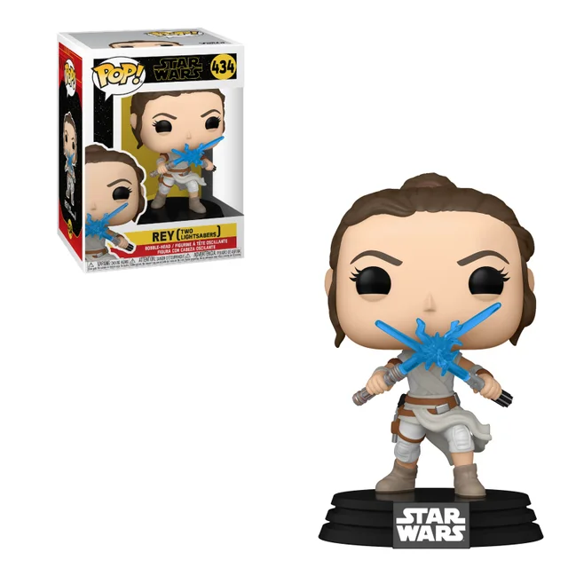 Star Wars The Rise of Skywalker Rey w/ 2 Lightsabers Funko Pop Vinyl