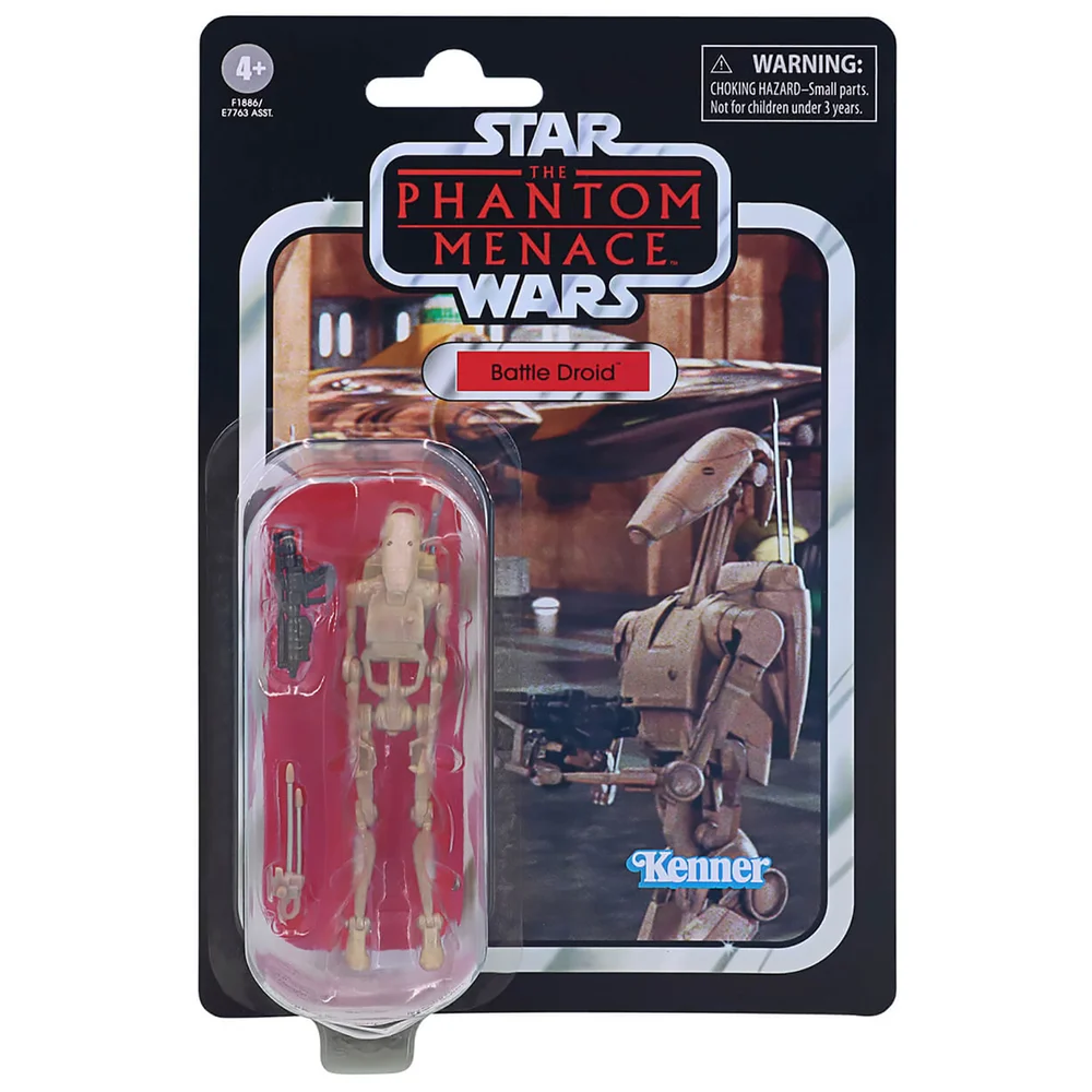 Hasbro Star Wars The Vintage Collection Battle Droid 9,5 cm schaal Star Wars: The Phantom Menace Figuur Afbeelding 1