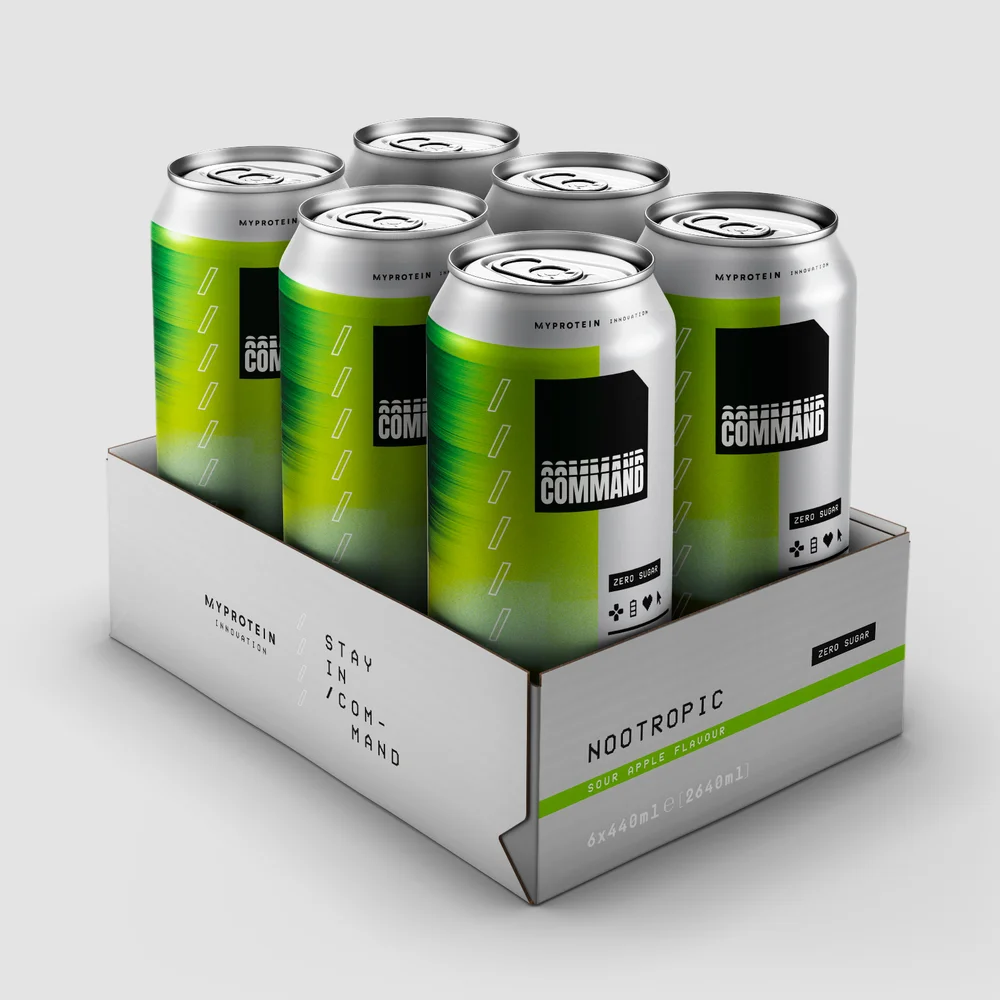 E-Sports Command Energy Cans, Sour Apple, 6 x 440ml Afbeelding 1