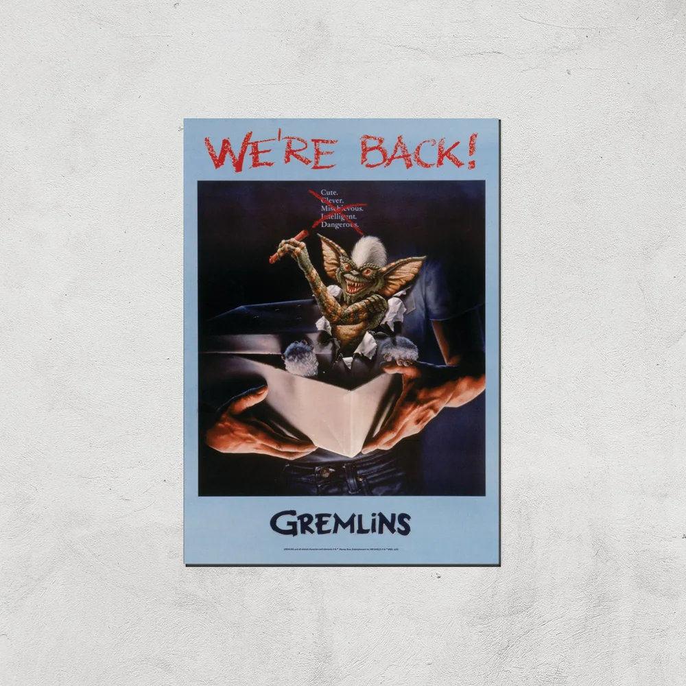Gremlins We're Back Poster Giclee Art Print - A4 - Print Only Afbeelding 1