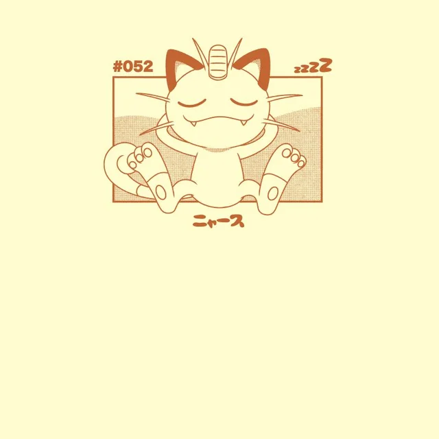 Pokémon Meowth Unisex T-Shirt - Wit Vintage Wash