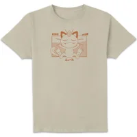 Pokémon Meowth Unisex T-Shirt - Wit Vintage Wash