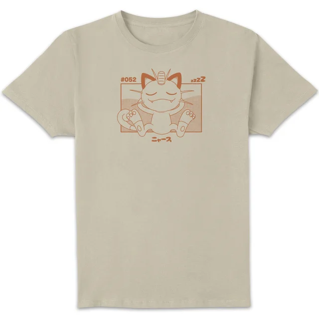 Pokémon Meowth Unisex T-Shirt - Wit Vintage Wash