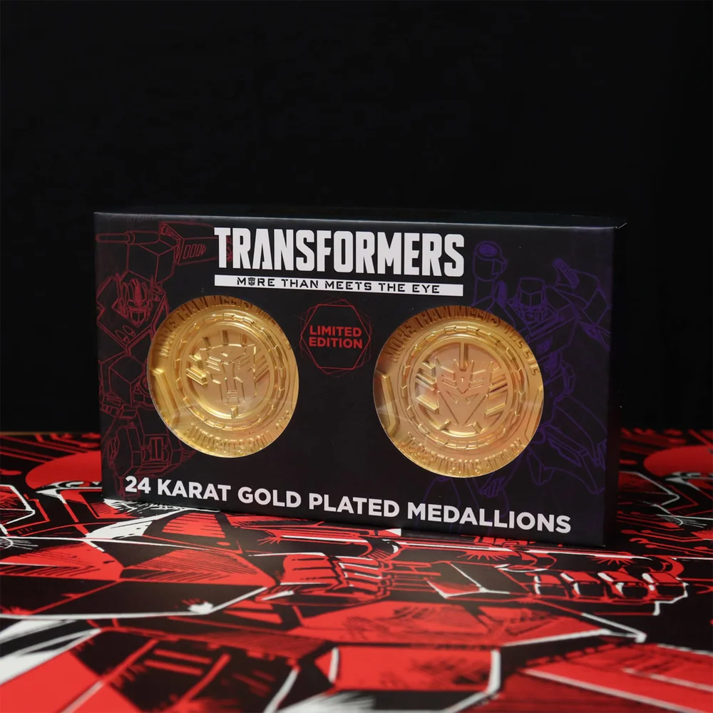 Transformers Autobot and Decepticon 24k Gold Plated Set of Medallions - Zavvi Exclusive Afbeelding 1
