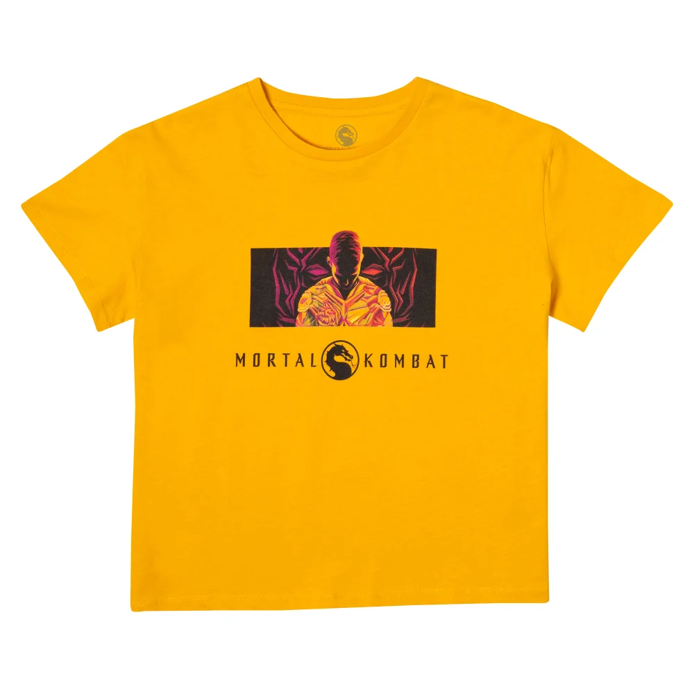 Mortal Kombat Women's Cropped T-Shirt - Mosterd Geel - XS Afbeelding 1