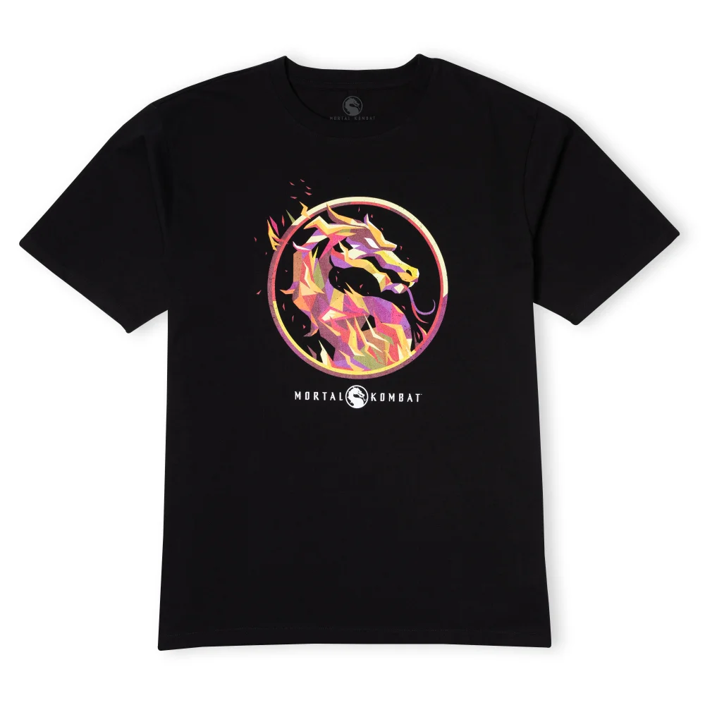 Mortal Kombat Rood Logo Oversized Heavyweight T-Shirt - Zwart - L Afbeelding 1