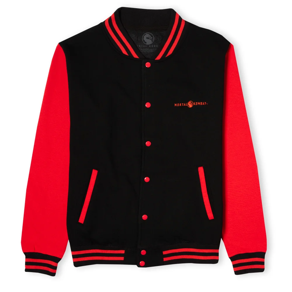 Mortal Kombat Fight Unisex Varsity Jacket - Zwart/Rood - S Afbeelding 1