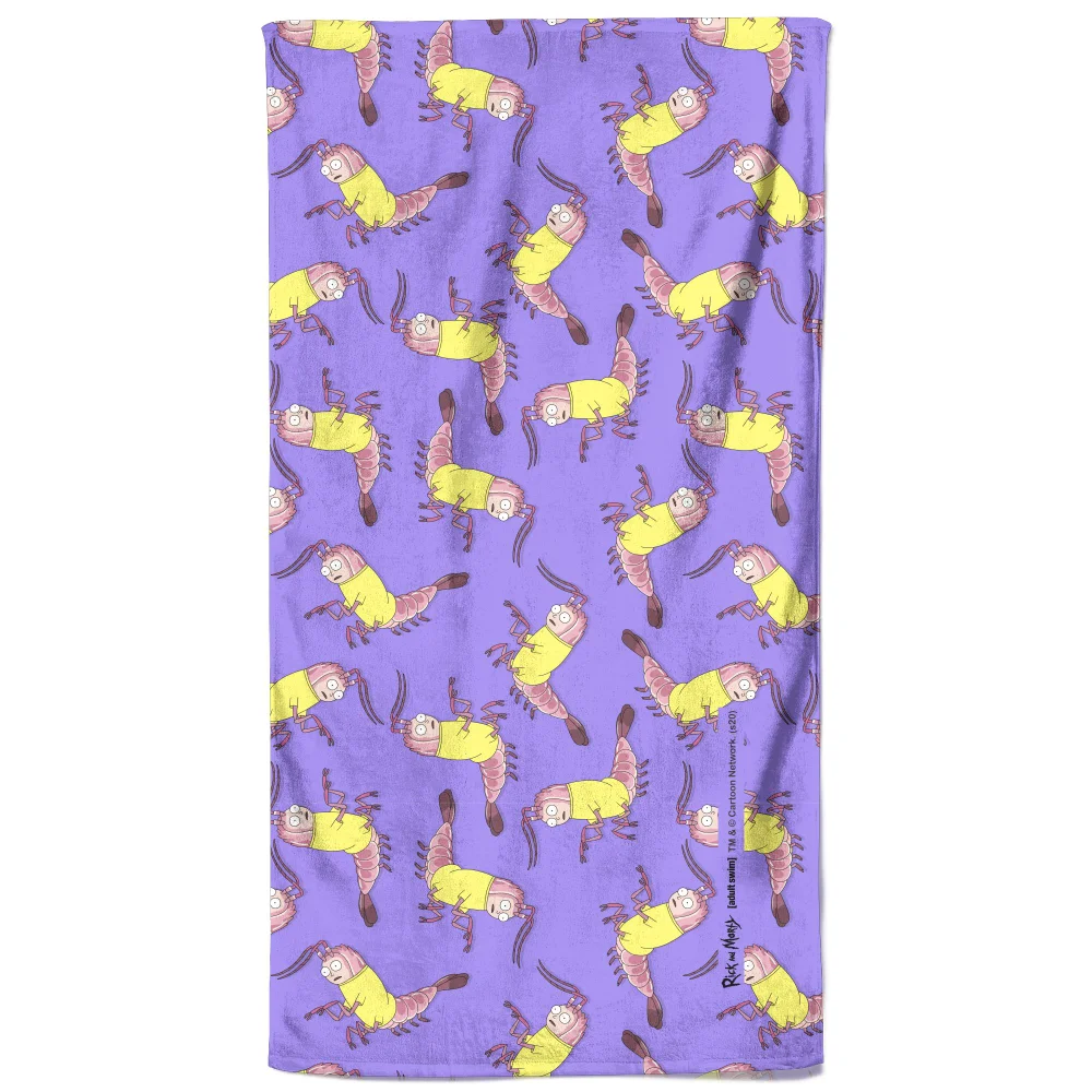 Rick and Morty Aww Geez Pattern Beach Towel Afbeelding 1