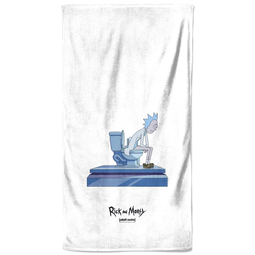 Rick and Morty King Of Shit Toilet Beach Towel Afbeelding 1