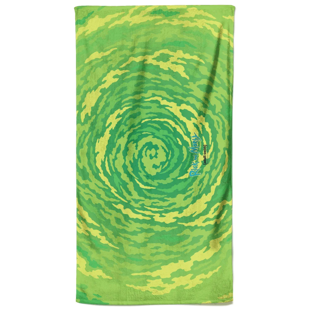 Rick and Morty Portal All Over Pattern Beach Towel Afbeelding 1