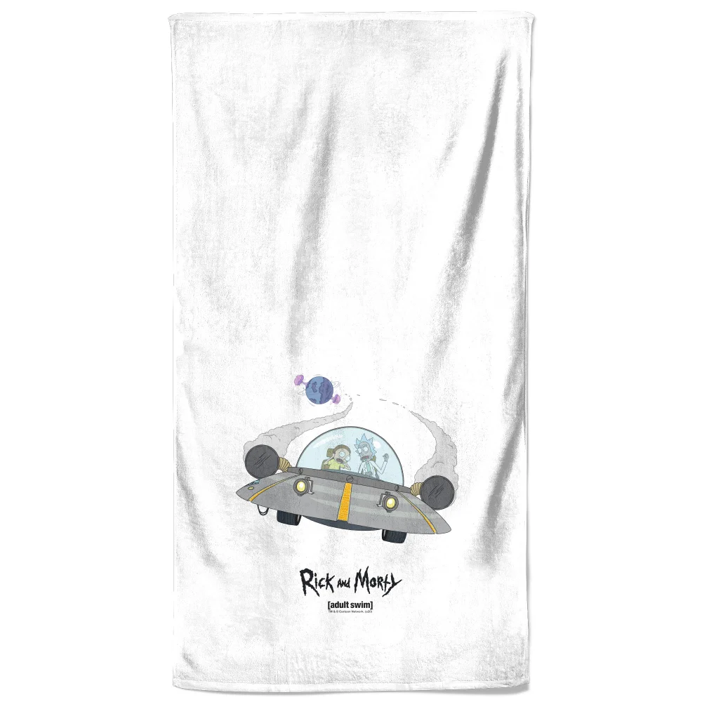 Rick and Morty Spaceship Beach Towel Afbeelding 1