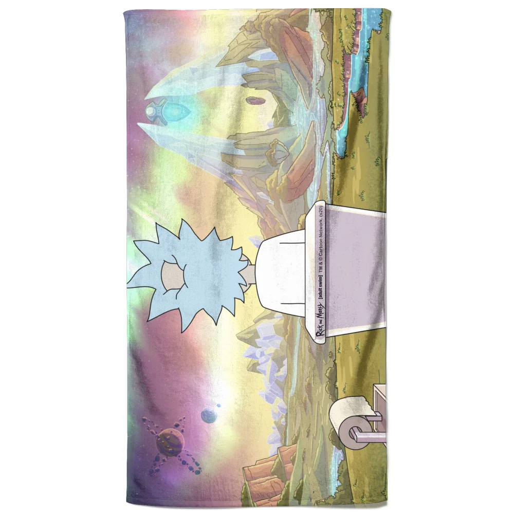 Rick and Morty Toilet Scene Beach Towel Afbeelding 1