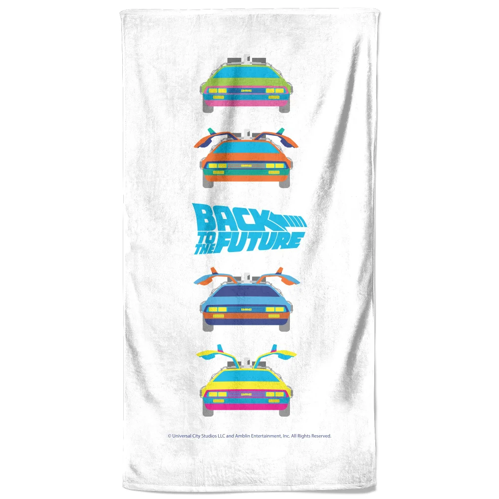 Back To The Future Car Print Beach Towel Afbeelding 1