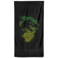 Jurassic Park Dino From Text Beach Towel