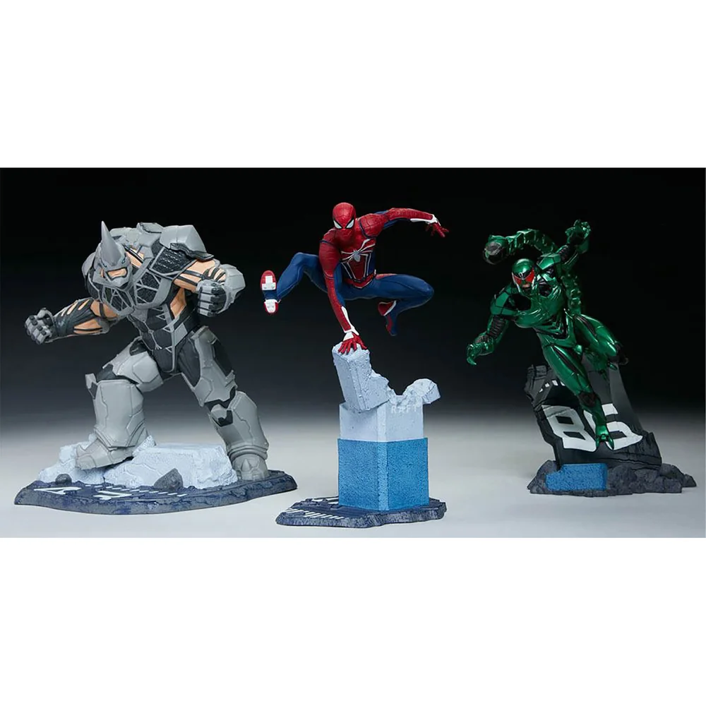 PCS Collectibles Marvel's Spider-Man 1/12 Spider-Man, Rhino en Scorpion 17cm Beeld Afbeelding 1