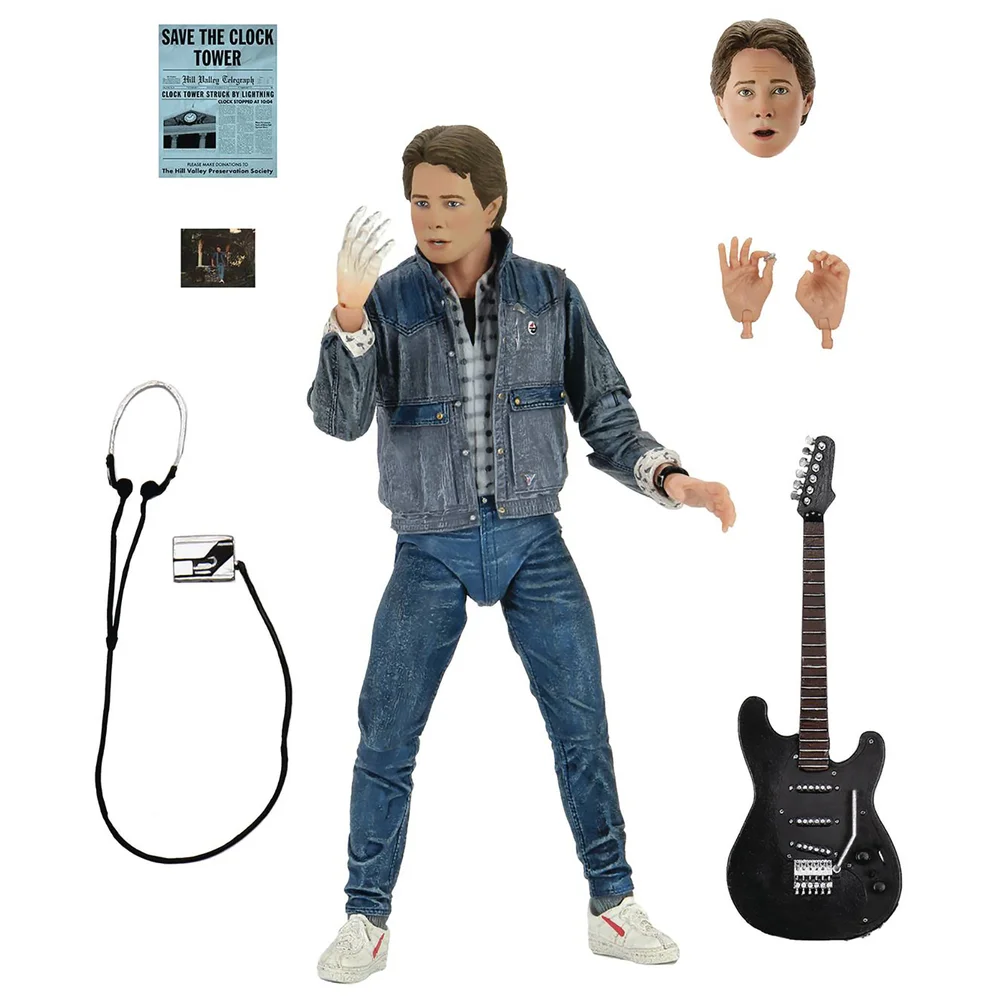 NECA Back to the Future Marty McFly 1985 Guitar Audition Ultimate 7 Inch Scale Action Figure Afbeelding 1