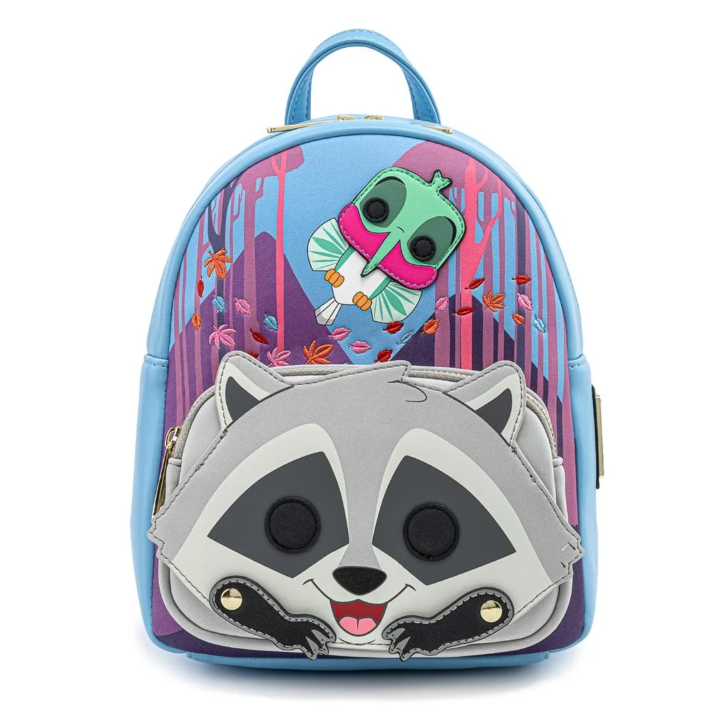 Pop By Loungefly Disney Pocahontas Meeko Flit Earthday Cosplay Mini Backpack Afbeelding 1