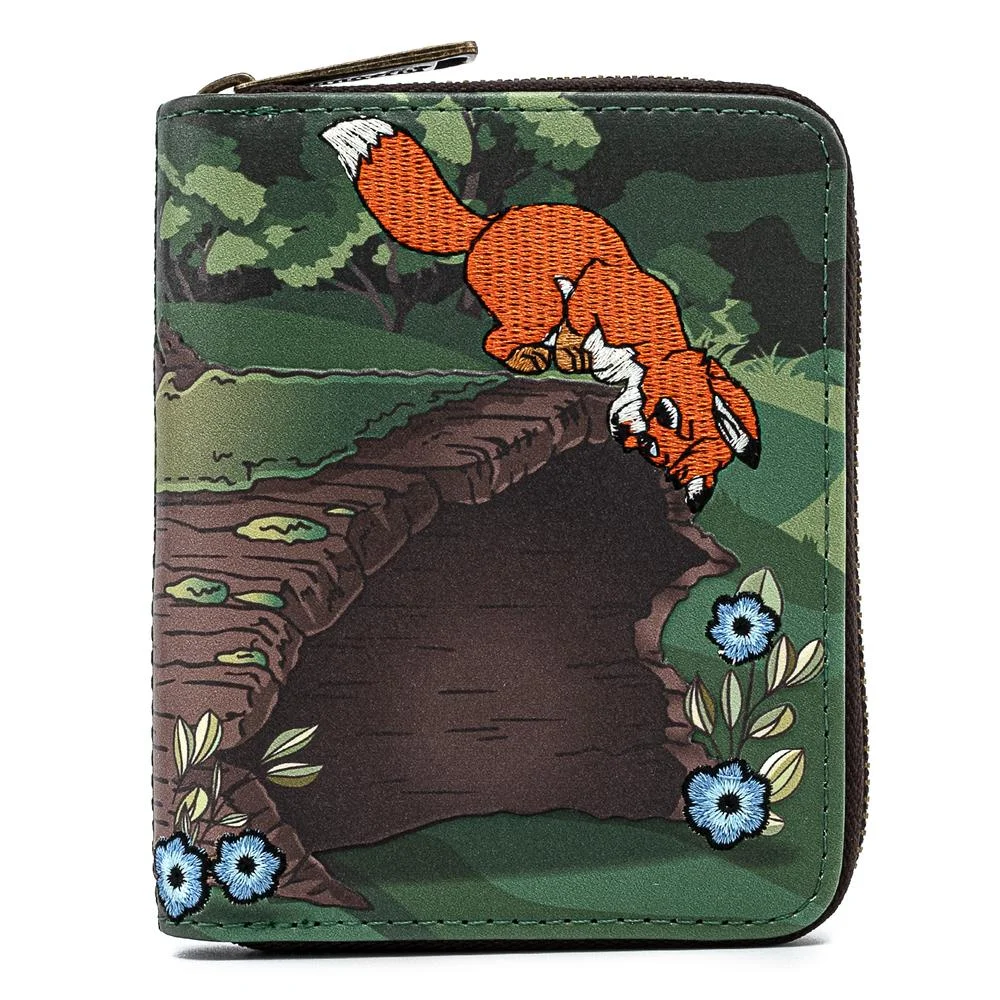 Loungefly Disney Fox and Hound Copper Todd Zip Around Wallet Afbeelding 1