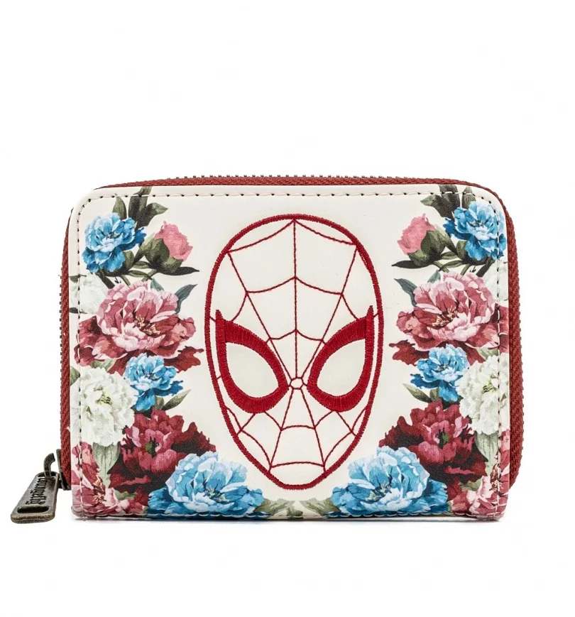 Loungefly Marvel Spiderman Floral Zip Around Wallet Afbeelding 1