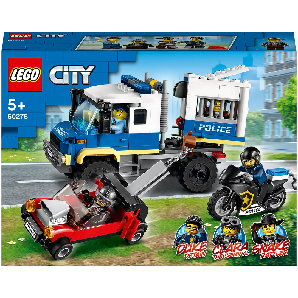 LEGO 60276 City Politie Gevangene Transport Sleepwagen Bouwset, Uitbreidingsset voor het Politiebureau Afbeelding 1