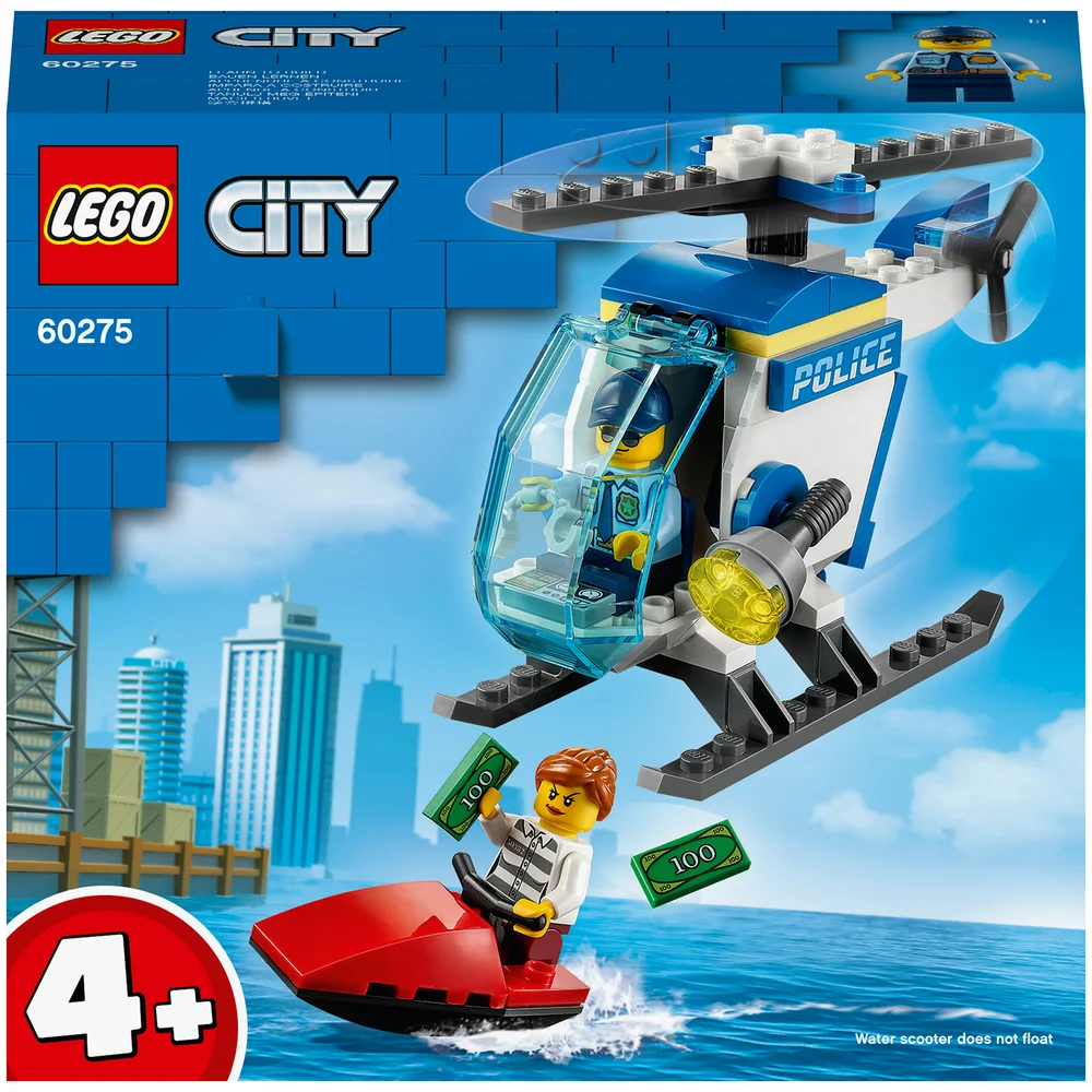 LEGO 60275 City Politiehelikopter met Minifiguren van Agent en Boef voor Jongens en Meisjes van 4+ Jaar Afbeelding 1