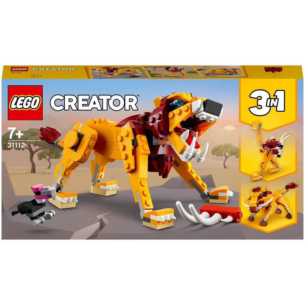 LEGO Creator: 3 in 1 Wilde Leeuw Bouwset (31112) Afbeelding 1