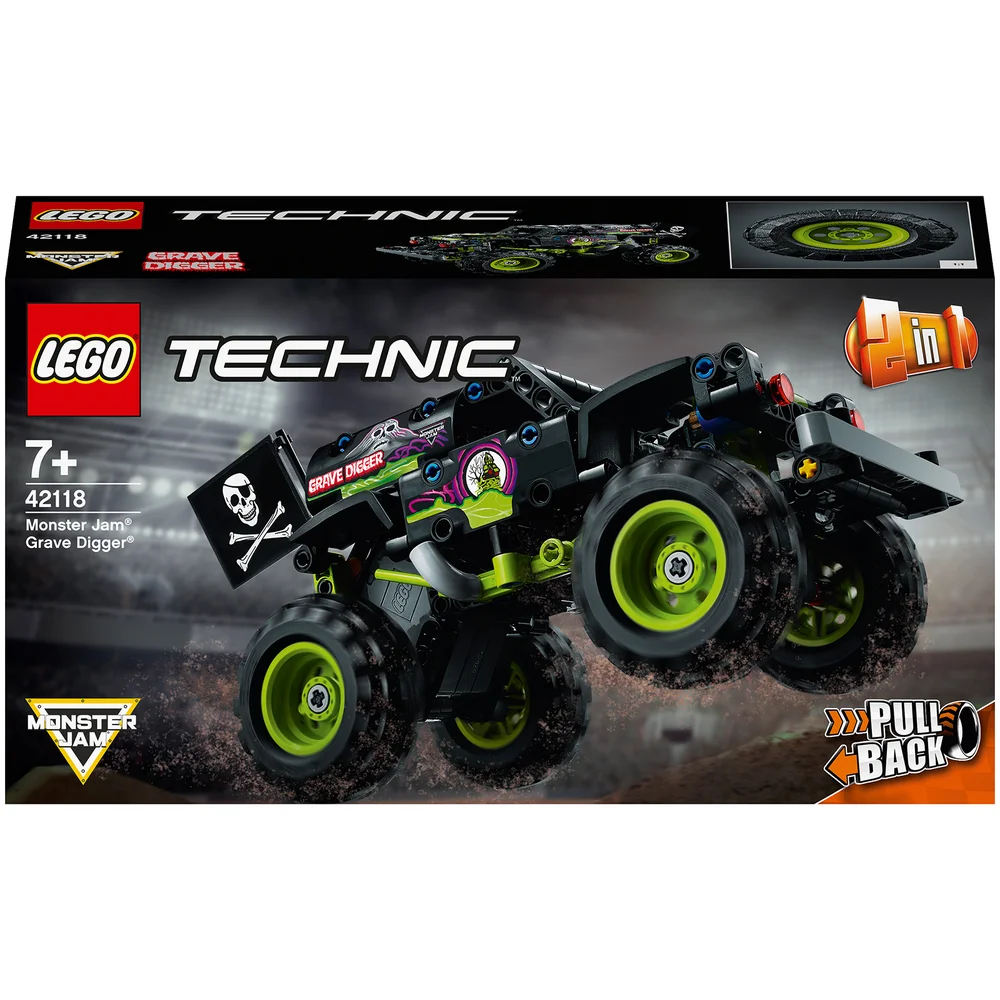 LEGO 42118 Technic Monster Jam Grave Digger Monster Truck Speelgoed naar Off-Road Pull-back Buggy 2in1 Creatief Speelgoed Afbeelding 1