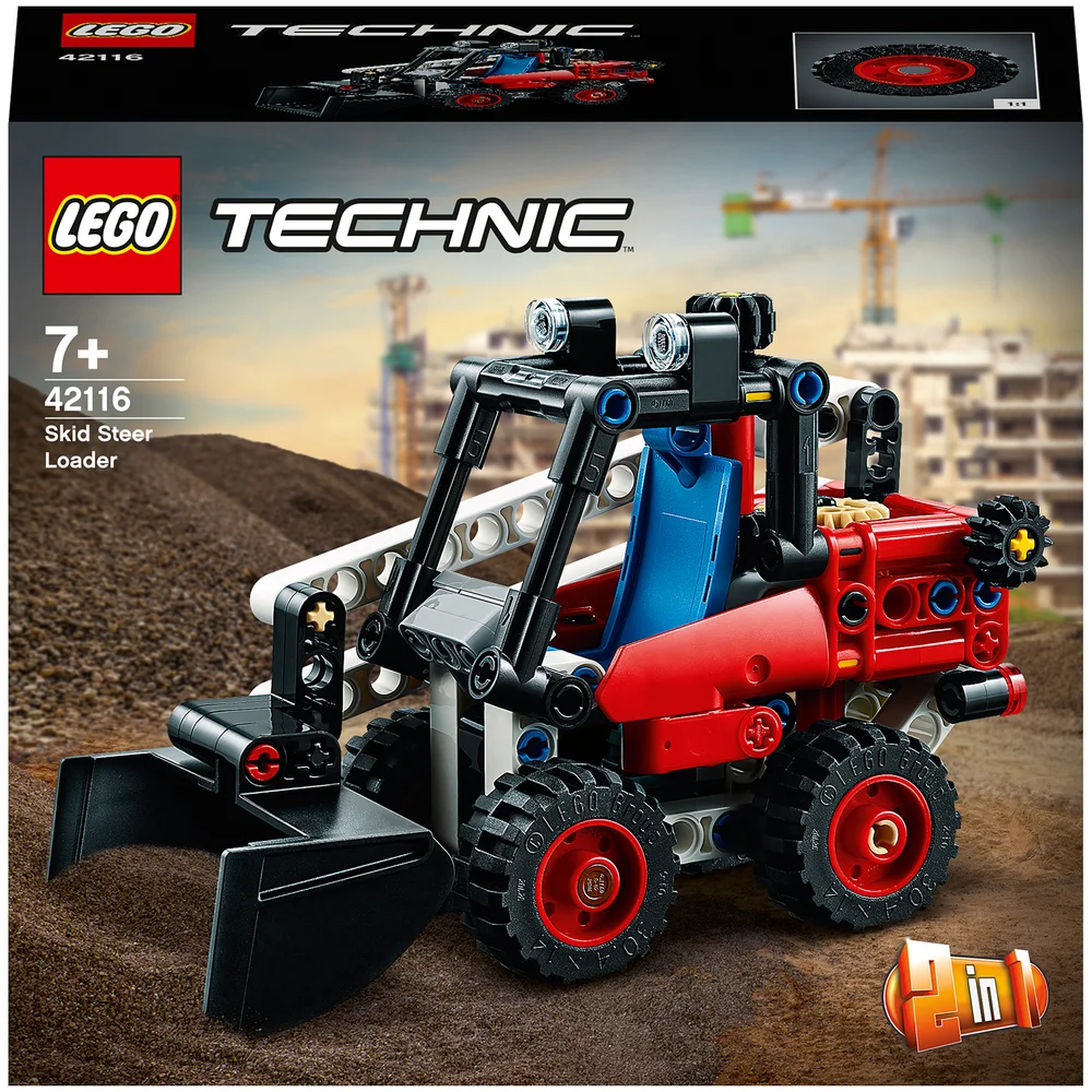 LEGO 42116 Technic Mini-graver Digger naar Hot Rod 2in1 Set, Bouwvoertuig Graafmachine Model en Auto Constructiespeelgoed Afbeelding 1