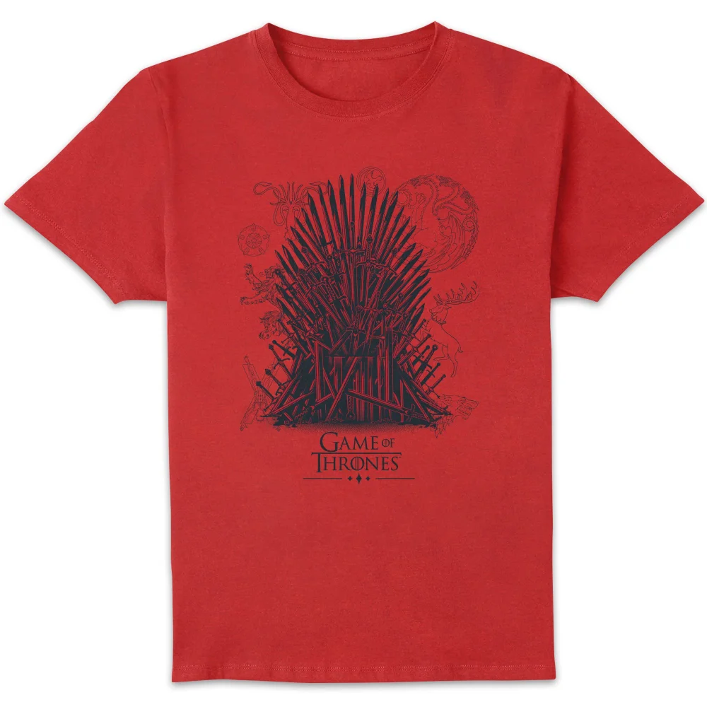 Game of Thrones The Iron Throne Men's T-Shirt - Rood - S Afbeelding 1