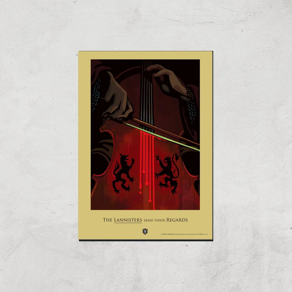 Game of Thrones Lannisters Giclee Art Print - A4 - Print Only Afbeelding 1