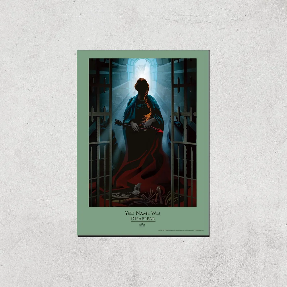 Game of Thrones Disappear Giclee Art Print - A4 - Print Only Afbeelding 1