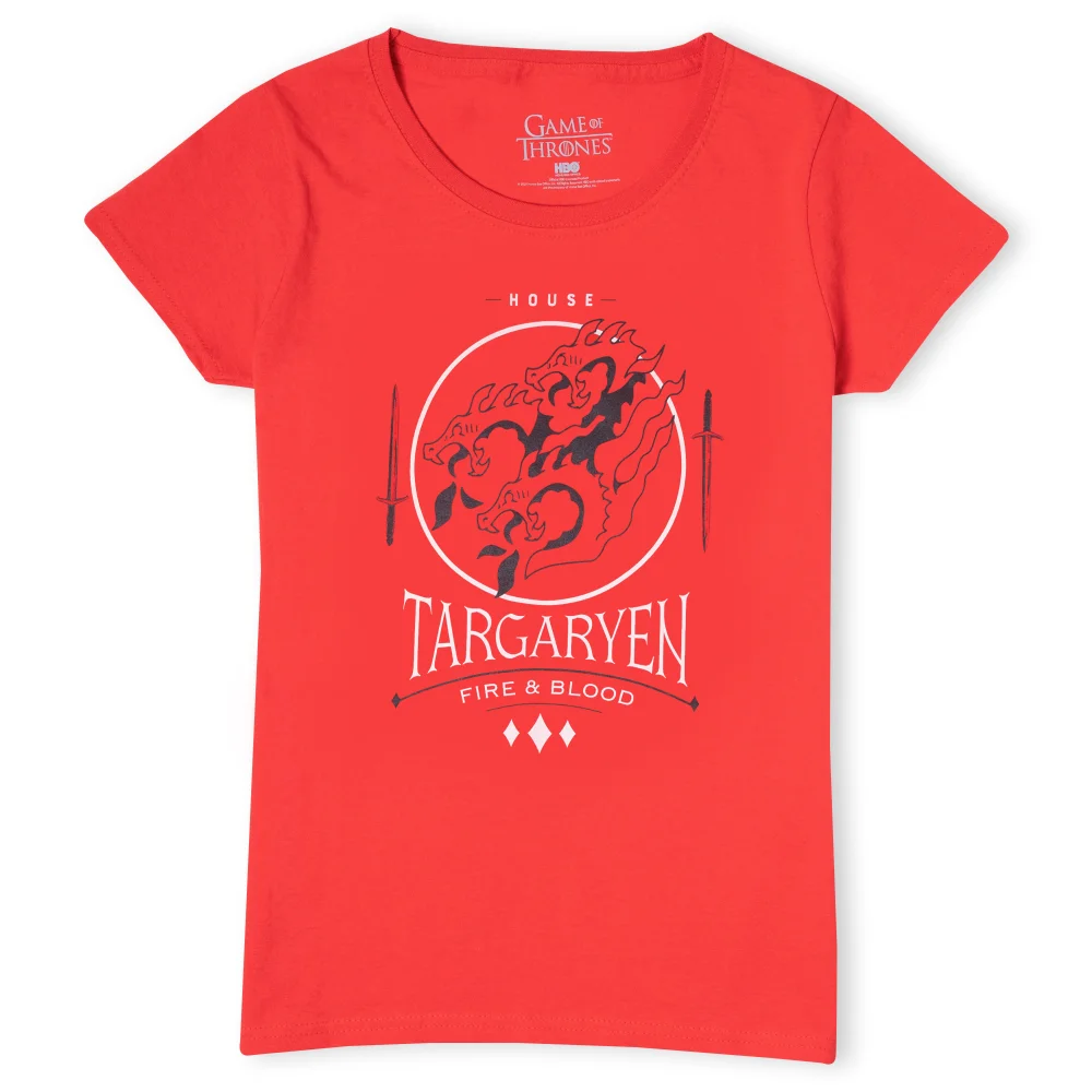 Game of Thrones House Targaryen Women's T-Shirt - Rood - L Afbeelding 1