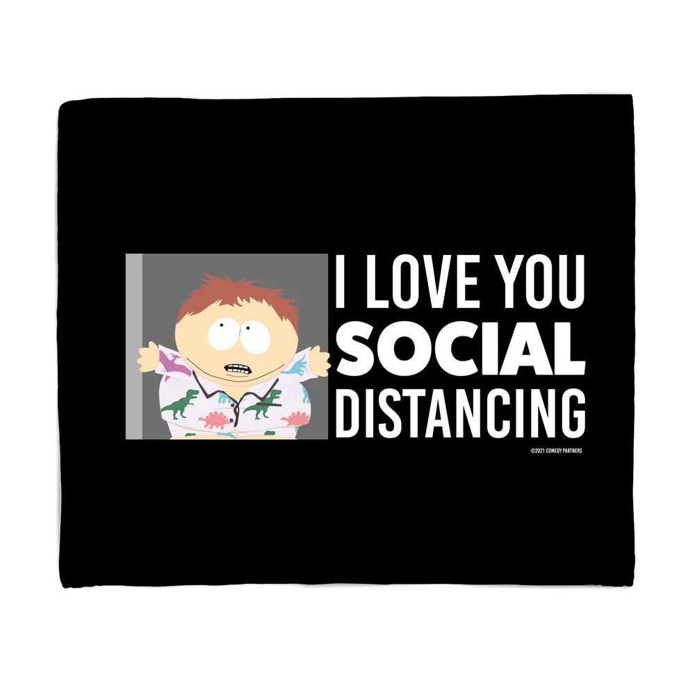 South Park I Love You Social Distancing Fleece Blanket - M Afbeelding 1