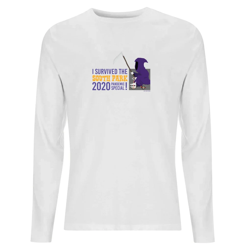 South Park I Survived The Pandemic Special Long Sleeve Unisex Long Sleeve T-Shirt - White - S Afbeelding 1