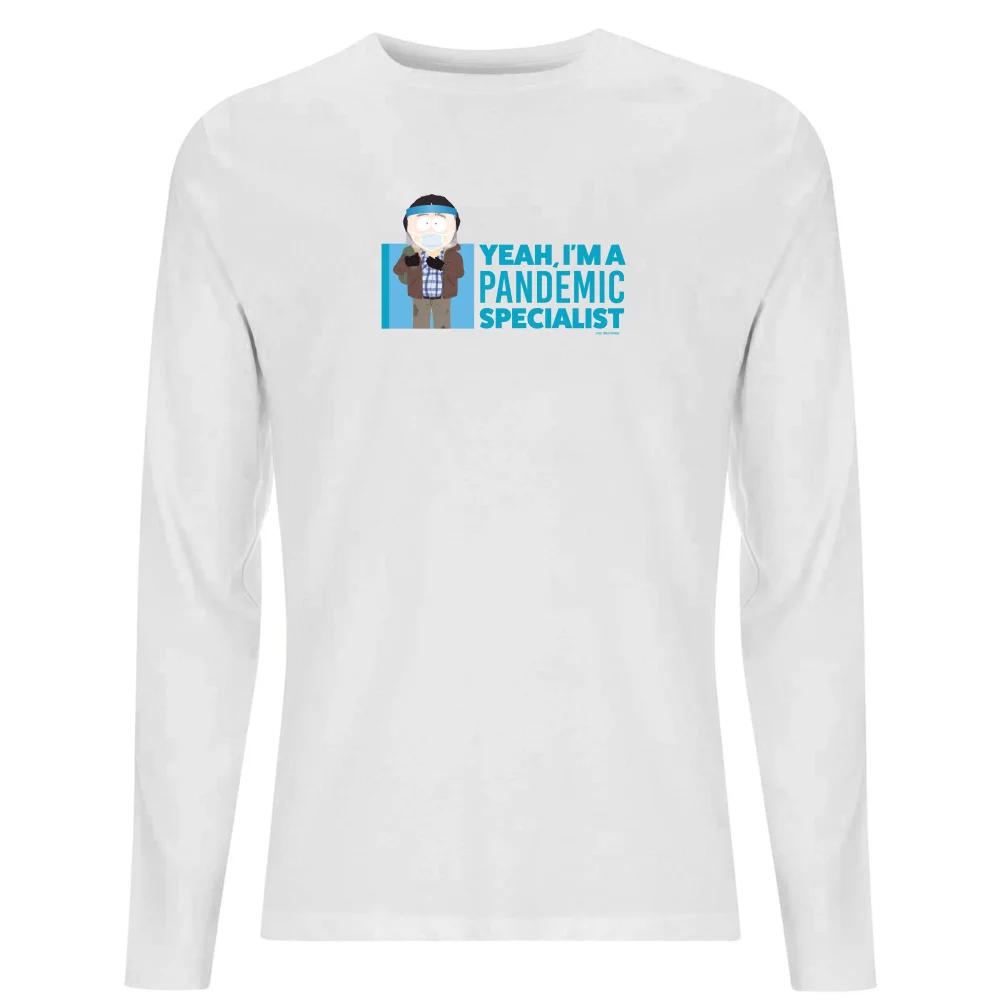 South Park Randy Pandemic Specialist Long Sleeve Unisex Long Sleeve T-Shirt - White - S Afbeelding 1