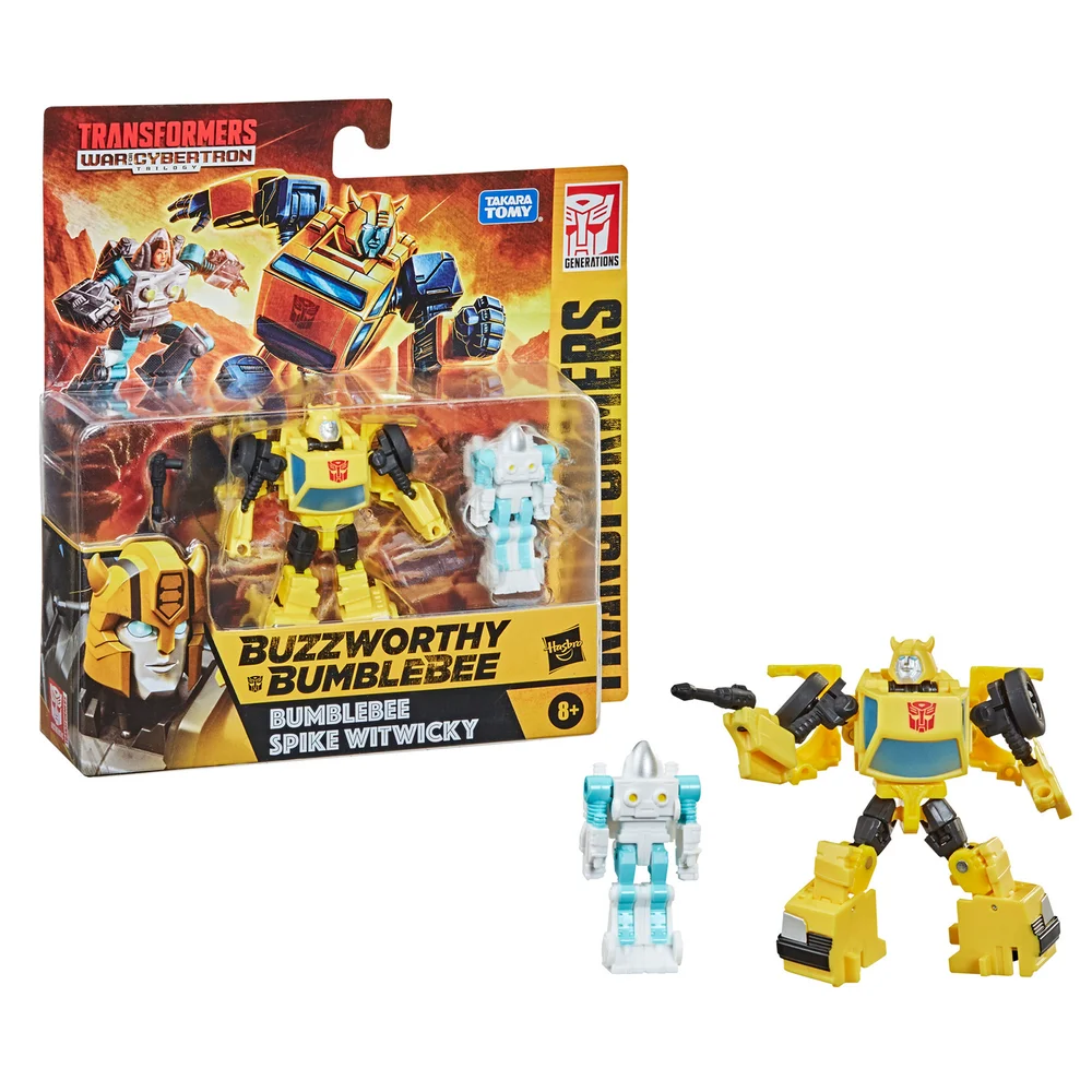 Transformers Buzzworthy Bumblebee War for Cybertron Core Bumblebee & Spike Witwicky 2-Pack Afbeelding 1