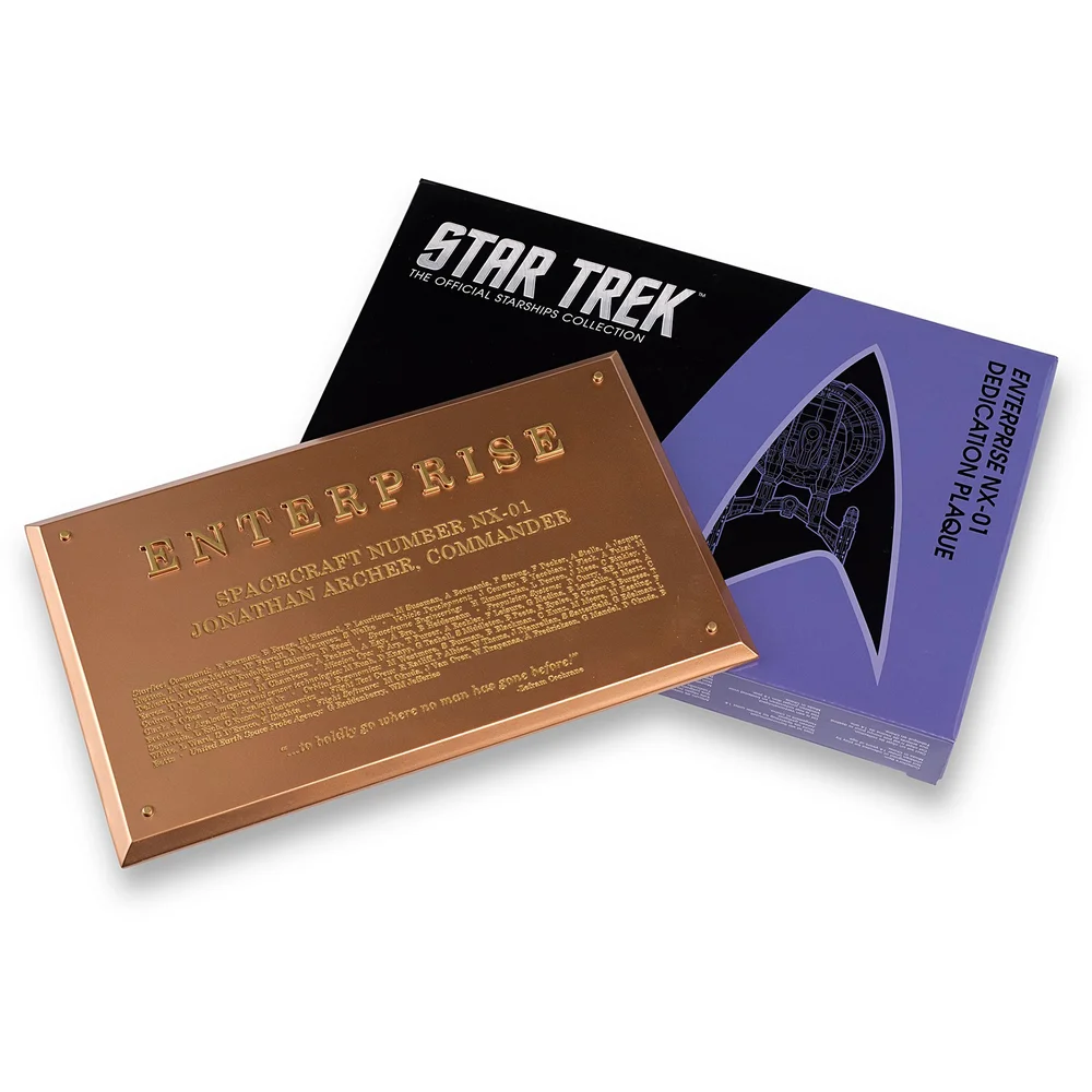 Star Trek USS Enterprise NX-01 Dedication Plaque Afbeelding 1