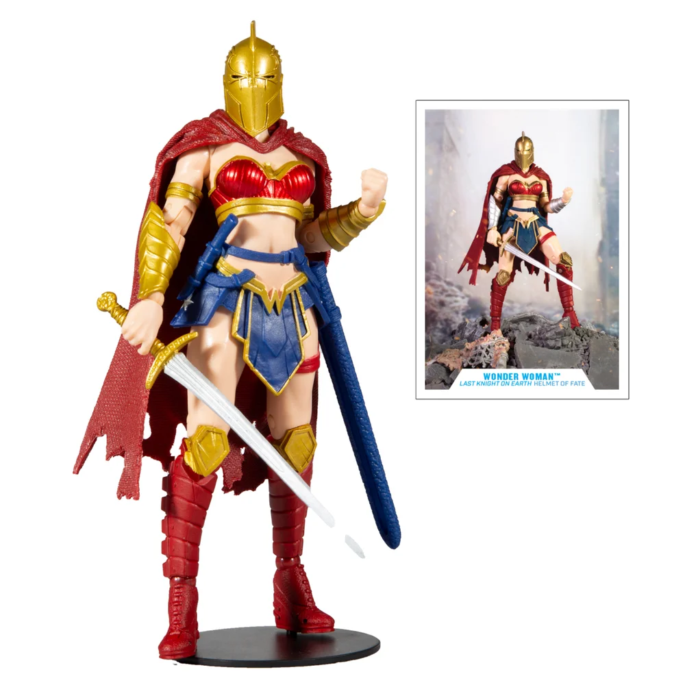 McFarlane DC Multiverse 7" - Last Knight On Earth Wonder Woman with Helmet of Fate Action Figure Afbeelding 1